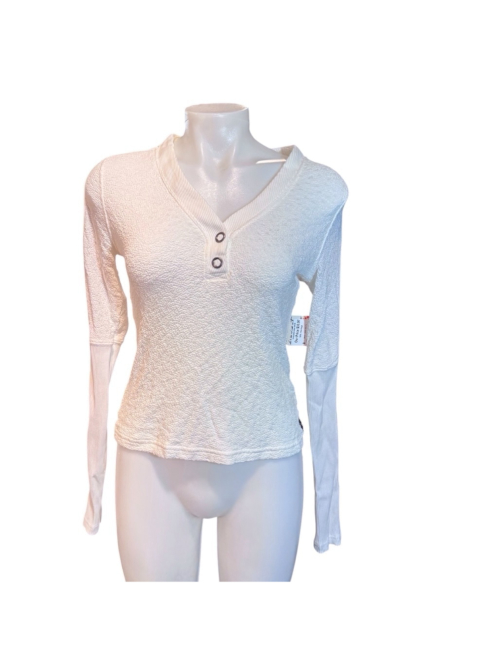 Women's Free People Top, Size M, White e12 - Picture 2 of 7
